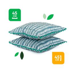 Streetwize Outdoor Teal Fern Scatter Cushions - thumbnail 3