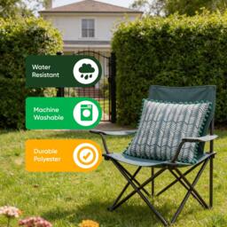 Streetwize Outdoor Teal Fern Scatter Cushions - thumbnail 6