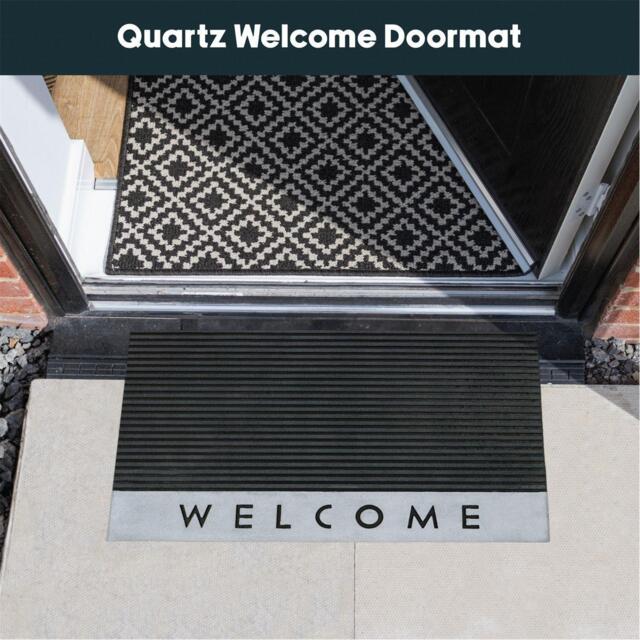 JVL Quartz Welcome Rubber Doormat - image 1