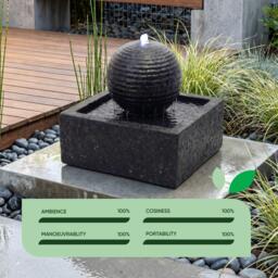 Streetwize Solar water Feature Battery Back Up Black Ball - thumbnail 7