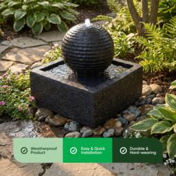 Streetwize Solar water Feature Battery Back Up Black Ball - thumbnail 4