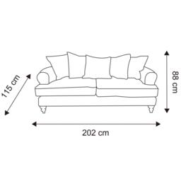 Biba Freddy 2.5 Seater Sofa - thumbnail 6