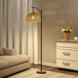 Kabinet UK Traditional Woven Rattan Floor Lamp - thumbnail 2