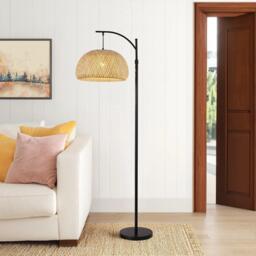 Kabinet UK Traditional Woven Rattan Floor Lamp - thumbnail 1