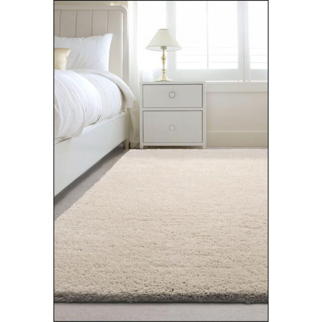 Homemaker Luxury Shaggy Ivory Rug - image 1