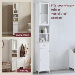Lassic Bath Vida Priano 2 Door Tall Cabinet With Mirror - thumbnail 7