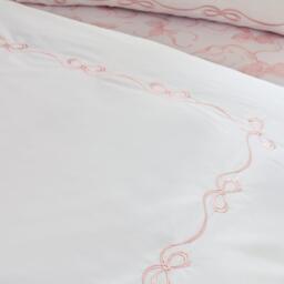 Catherine Lansfield Bow Embroidery Duvet Cover Set - thumbnail 4