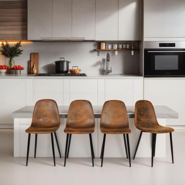 Urban Meuble Set of 4 Industrial Vintage Dining Chair - image 1