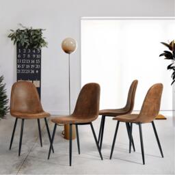 Urban Meuble Set of 4 Industrial Vintage Dining Chair - thumbnail 2