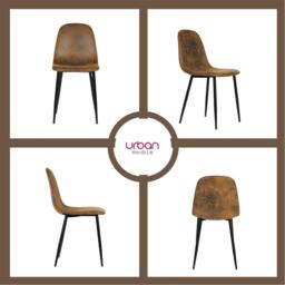 Urban Meuble Set of 4 Industrial Vintage Dining Chair - thumbnail 5