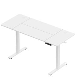 VonHaus White Standing Desk 140x60cm with USB-C Charging - thumbnail 9