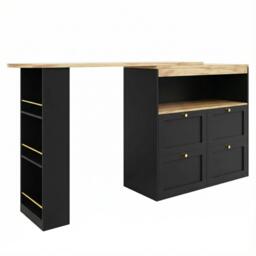 Urban Meuble Black Sideboard Modern Design - thumbnail 9