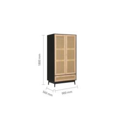 Birlea Croxley 2 Door 1 Drawer Wardrobe - thumbnail 7