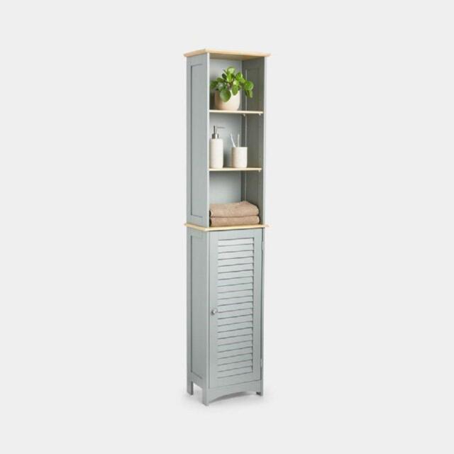 VonHaus VonHaus Shrewsbury Grey Tallboy Bathroom Cabinet