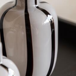Gallery Linea Stripe Glass Vase Monochrome S/2 - thumbnail 3