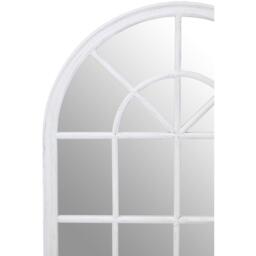 Interiors by Premier Lovida White Arched Wooden Frame Wall Mirror - thumbnail 4