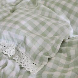 Cath Kidston Painted Gingham Lace Cotton Duvet Cover Set - thumbnail 4