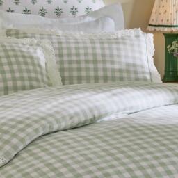 Cath Kidston Painted Gingham Lace Cotton Duvet Cover Set - thumbnail 2