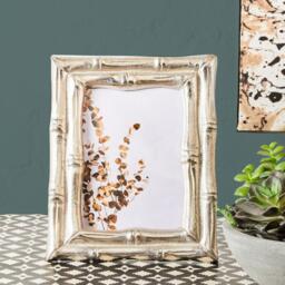 Interiors by Premier Hiba Silver Finish Bamboo Effect 5In x 7In Photo F - thumbnail 1