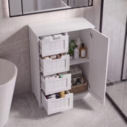Lassic Bath Vida Priano 4 Drawer 1 Door Freestanding Unit - thumbnail 3
