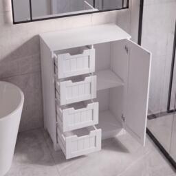 Lassic Bath Vida Priano 4 Drawer 1 Door Freestanding Unit - thumbnail 6