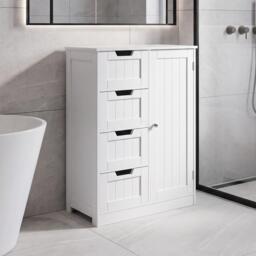 Lassic Bath Vida Priano 4 Drawer 1 Door Freestanding Unit - thumbnail 1