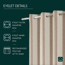 Enhanced Living Henley Woven Striped Blackout Eyelet Curtains - thumbnail 5