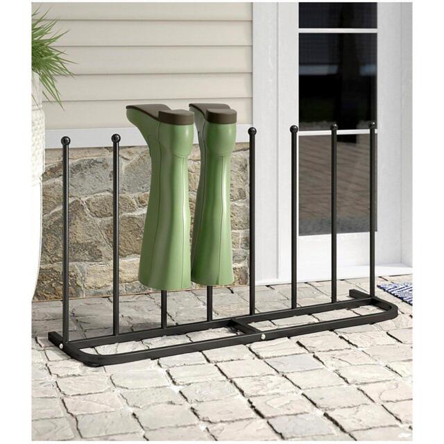 House of Home 4 Pair Black Boot Shoe Welly Stand Storage - image 1