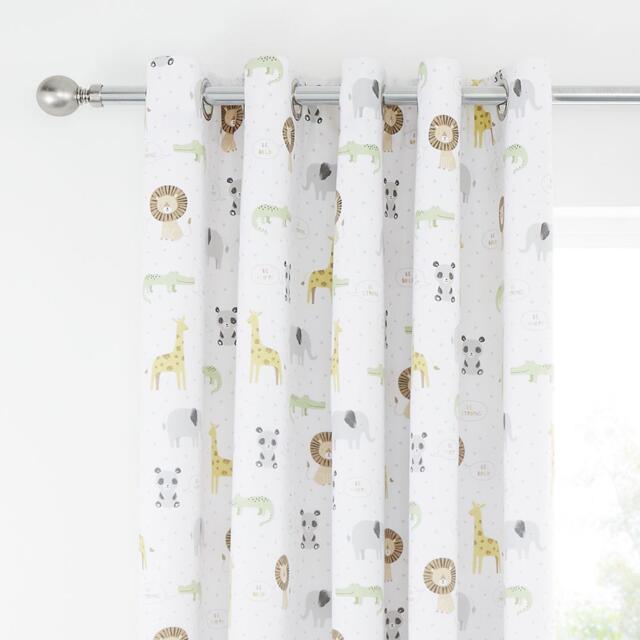 Catherine Lansfield Roarsome Animals Out Lined Eyelet Curtains - image 1