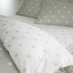 Catherine Lansfield Brushed Polka Dot Cotton Fitted Sheet - thumbnail 2