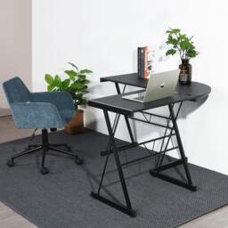 FurnitureR L-Shaped Corner Computer Desk Office Workstation with Steel Frame - thumbnail 2