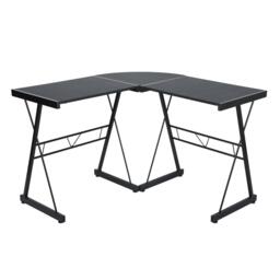 FurnitureR L-Shaped Corner Computer Desk Office Workstation with Steel Frame - thumbnail 5
