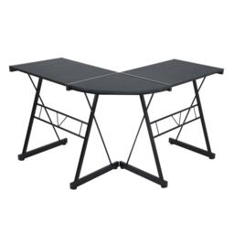 FurnitureR L-Shaped Corner Computer Desk Office Workstation with Steel Frame - thumbnail 4