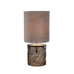 Lighting Collection Smoked Glass Table Lamp - thumbnail 2