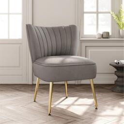 Kabinet UK Modern Wingback Upholstered Chair Grey - thumbnail 1