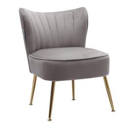Kabinet UK Modern Wingback Upholstered Chair Grey - thumbnail 3