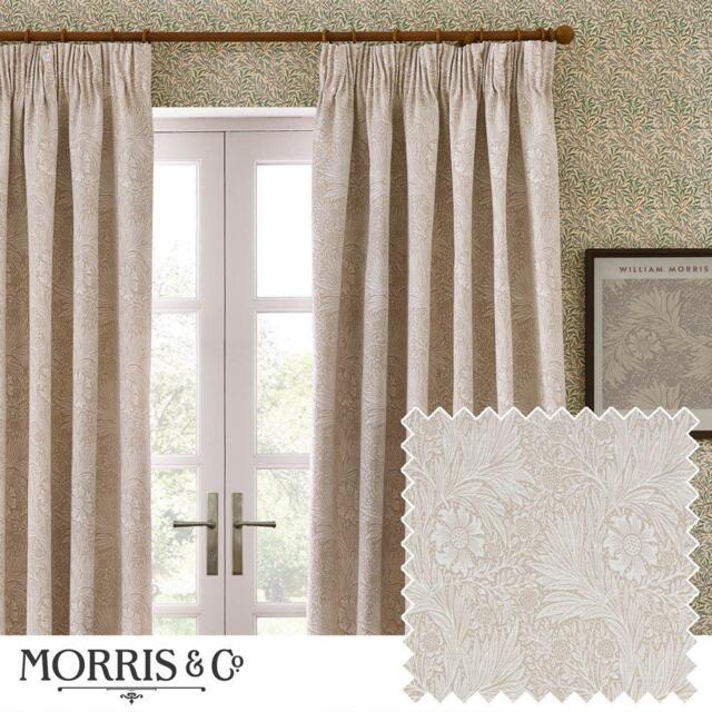 Morris and Co Marigold Fully Lined Jacquard Floral Pencil Pleat - image 1