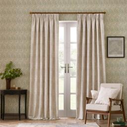 Morris and Co Marigold Fully Lined Jacquard Floral Pencil Pleat - thumbnail 2