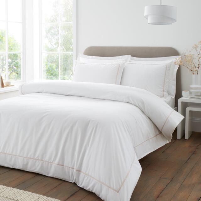 Bianca Contrast Trim 200 TC Cotton Duvet Cover Set - image 1