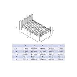 Aspire Atlantic Wooden Bed White - thumbnail 5