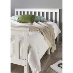 Aspire Atlantic Wooden Bed White - thumbnail 2