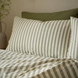 Pineapple Elephant Cotton Rich Woven Stripe Duvet Cover Set - thumbnail 2