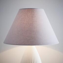 K Living Traditional Grey Cotton Coolie Lampshade - thumbnail 2