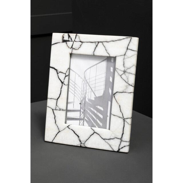 Fifty Five South Marmara White and Black Marble 5In X 7In Large Pho - image 1