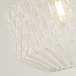 Lighting Collection Textured Clear Glass Lamp Shade - thumbnail 4