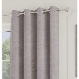 Enhanced Living Royale Silver Boucle Room Darkening Door Curtain - thumbnail 3