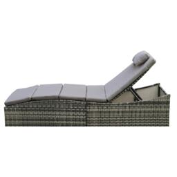 Linea Modern Rattan Weather Resistant Outdoor Sun Lounger - thumbnail 3