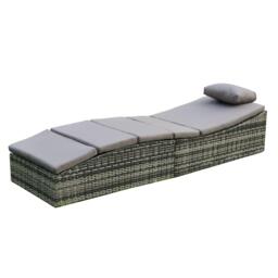 Linea Modern Rattan Weather Resistant Outdoor Sun Lounger - thumbnail 2