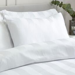 Catherine Lansfield Soft Satin Stripe Duvet Cover Set - thumbnail 2