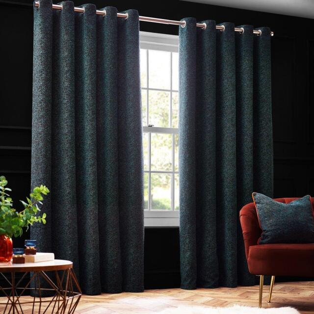 Paoletti Galaxy Fully Lined Chenille Eyelet Curtains - image 1